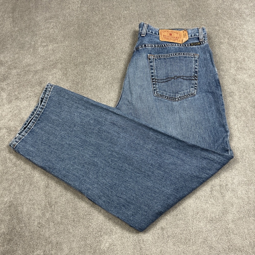 Vintage USA Lucky Brand Dungarees Jeans Men 38x34 Classic Relaxed Straight Leg